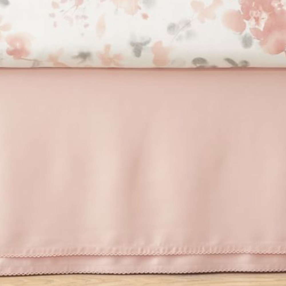 Pottery Barn Kids Amelia Tencel Crib Skirt Rose